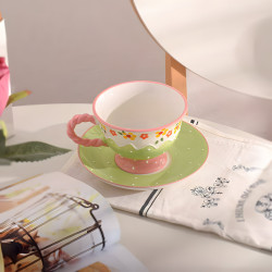 Porcelain Mug & Saucer